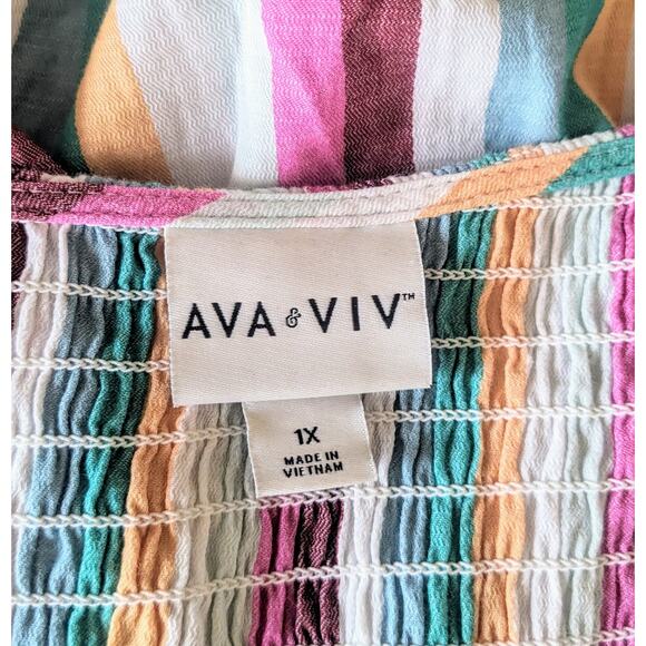 Ava & Viv Multicolor Striped Mini Dress - Picture 11 of 12